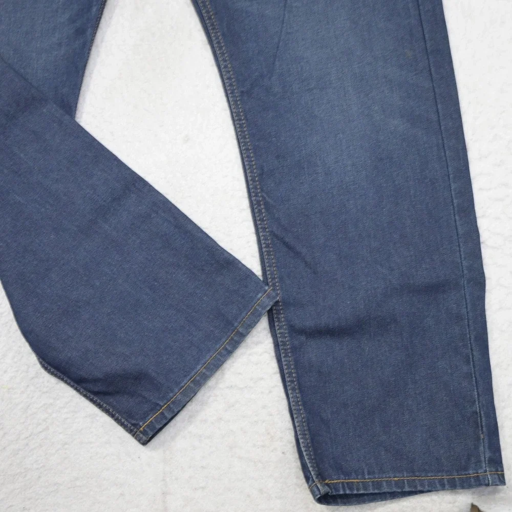 Levi's 505 Regular Fit Straight Leg Stretch Denim Blue Jeans Mens Size 38 x 30